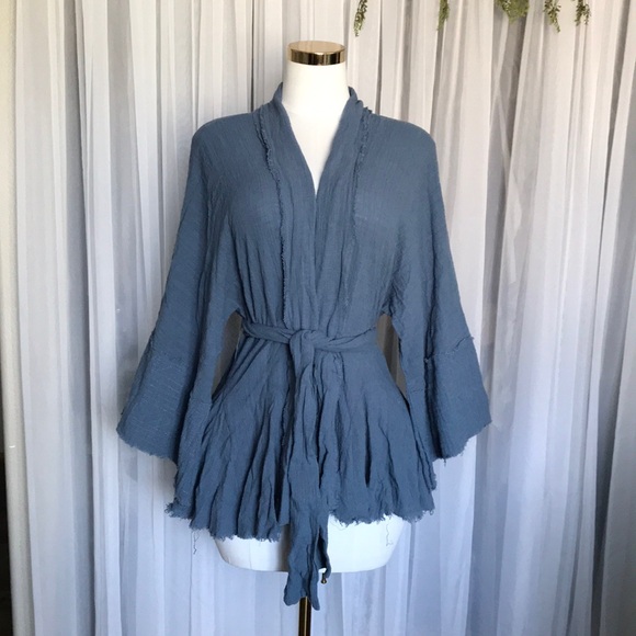Umgee Textured Kimono Robe - Picture 1 of 8
